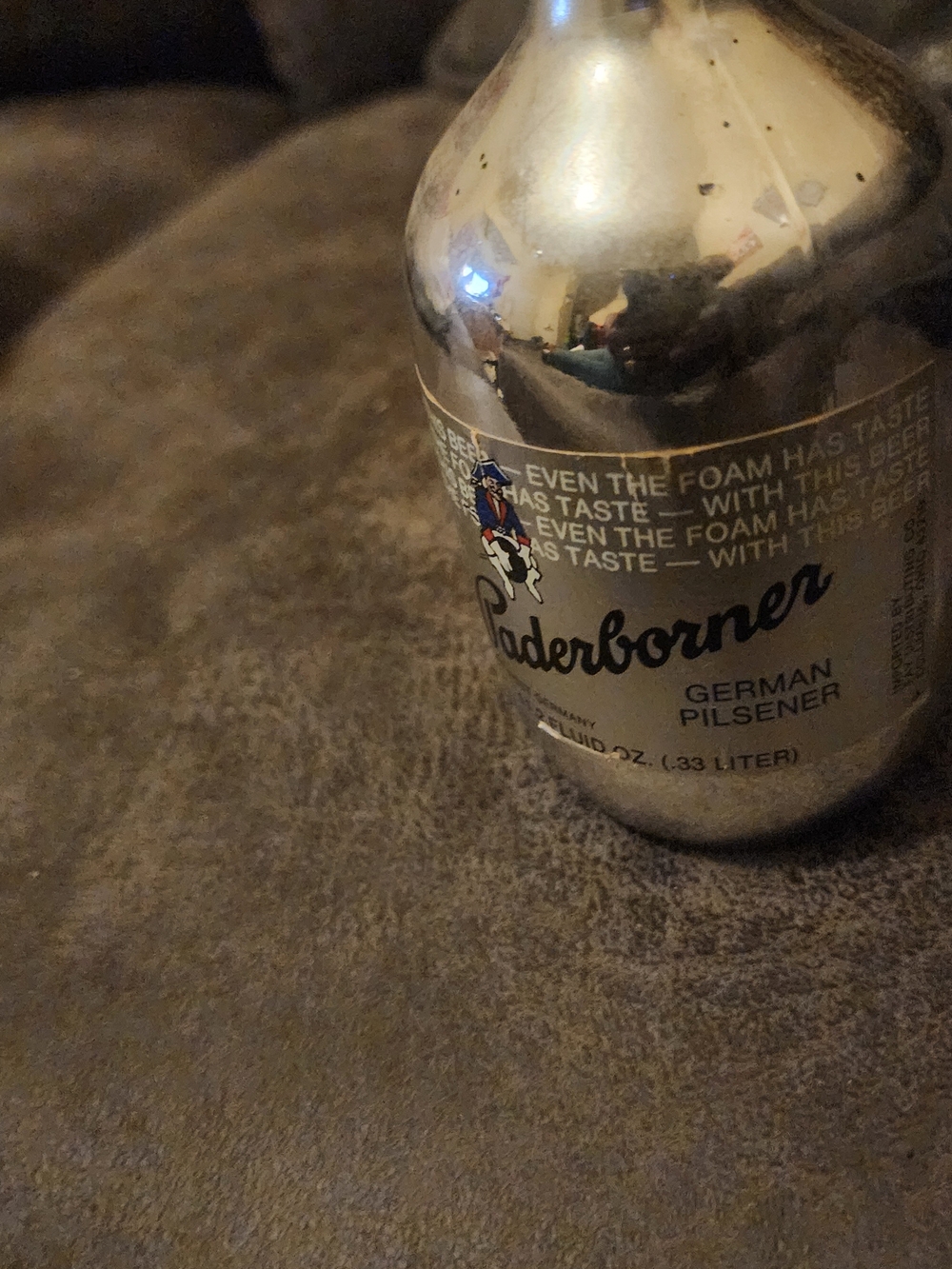 Vintage Silver Beer Bottle German Pilsener 0331#